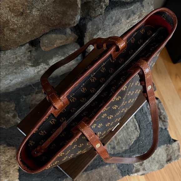 Dooney & Bourke Classic Dark Brown Monogram Tote - Picture 11 of 15